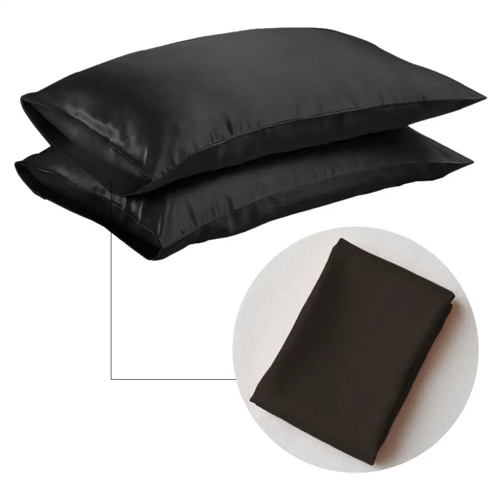 Queen/KING Шелковый атласный чехол для подушки постельные принадлежности гладкая