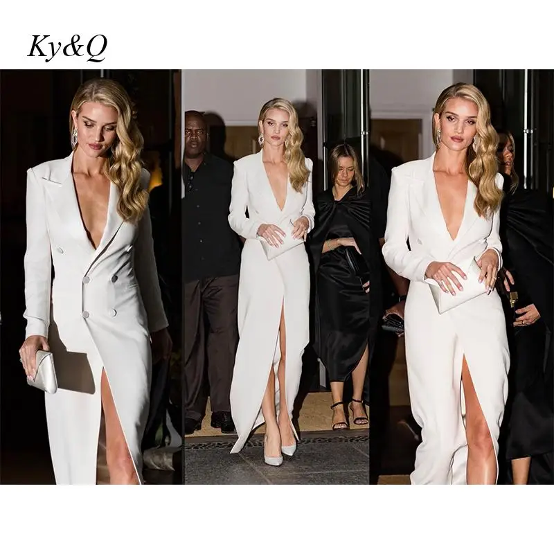 Марка Расширенный белый супер длинный костюм втрозащитное пальто женский с