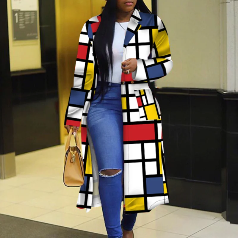 

Куртка женская осенне-зимняя длинная оверсайз с V-образным вырезом