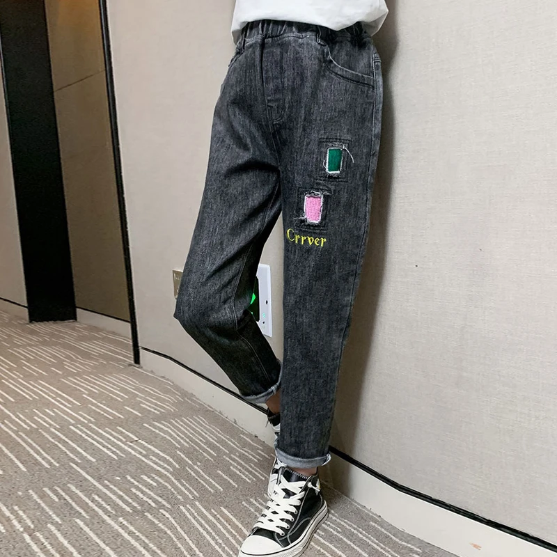 

Джинсовая одежда для девочек, обтягивающие джинсы для детей