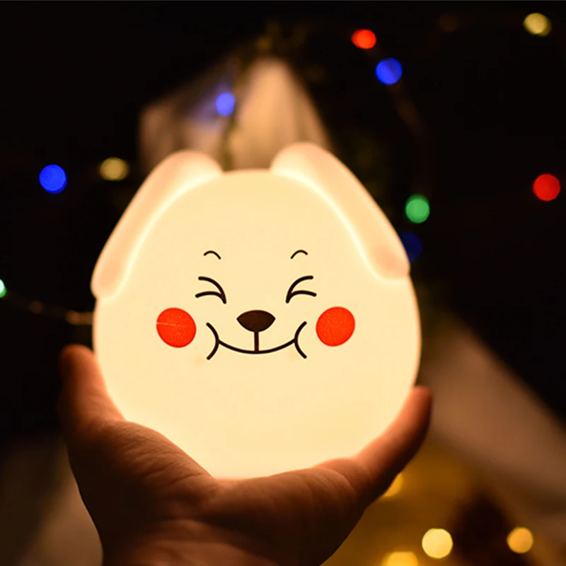 Силиконовый ночник с сенсорным управлением светодиодный светильник питанием от