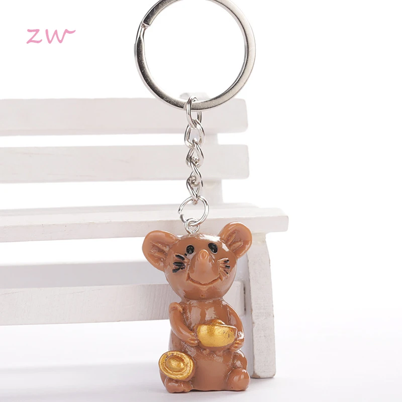 Новый богатый мышь Подвески Брелок и брелок для ключей из смолы настраиваемый