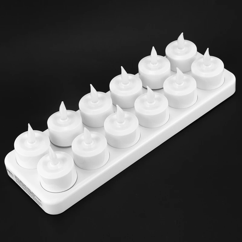 Горячая XD-12X беспламенный перезаряжаемый светодиодный светильник мерцающий