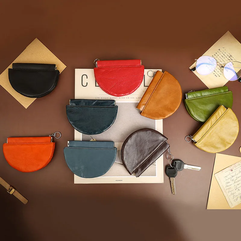 

Small Wallet Leather Women Coin Purse Wallet Mini Short Wallet Female Wallet Vintage Solid Color Short Thin Unisex Coin Bag