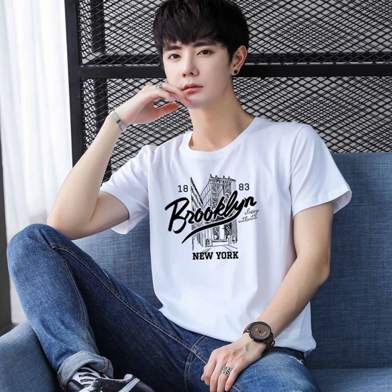 Мужская футболка David Michelangelo летняя с коротким рукавом и забавным принтом