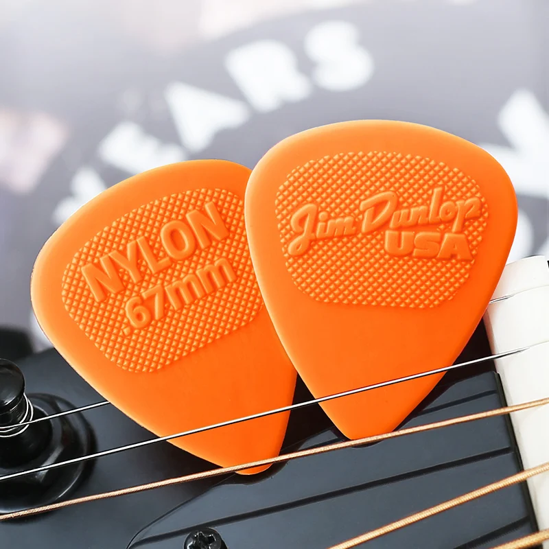 dunlop colorful guitar picks bass mediator acoustic electric accessories classic nylon guitar picks 0 530 670 941 071 14mm free global shipping