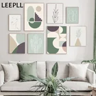 Скандинавские плакаты, абстрактная форма, девушка, линия, лист, кактус и принты, настенная живопись на холсте, настенные картины для декора гостиной