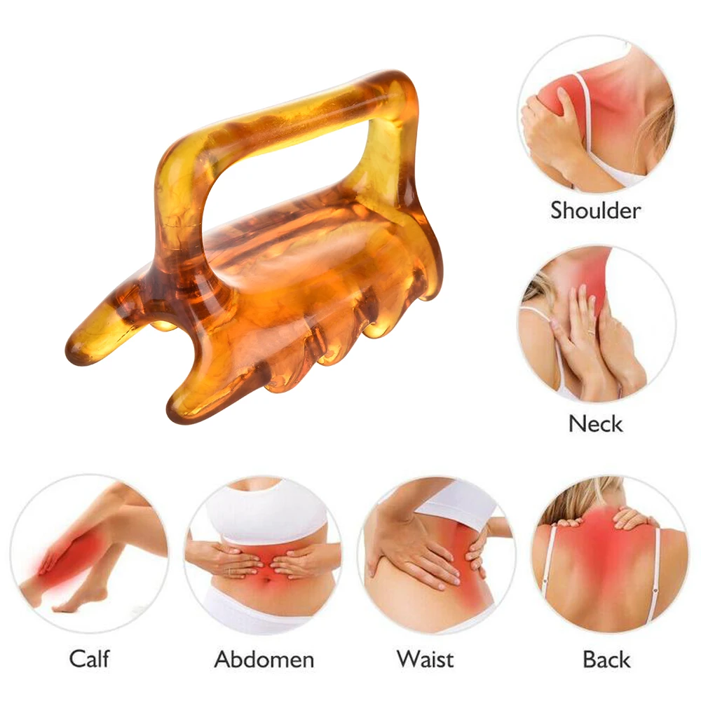 

Beeswax Body Spine Cervical Vertebra Physical SPA Scraping Portable Reflexology Therapy Resin Body Trigeminal Massage Tool