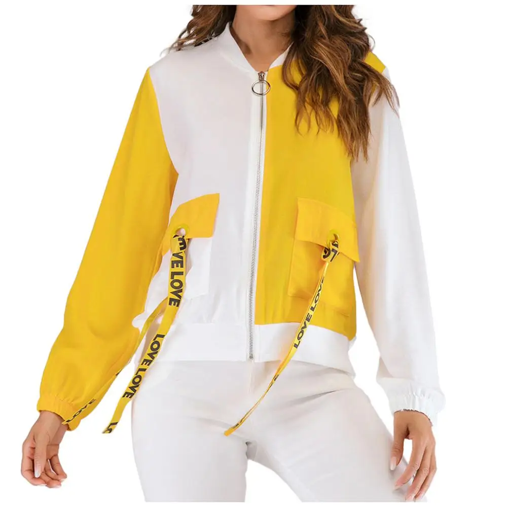 Женская Повседневная спортивная куртка с длинными рукавами Свободное пальто