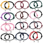 Минималистичный магнитный браслет для пар, 2 шт., плетеный шнур для влюбленных, подходящий браслет с расстоянием, подарок для влюбленных на День святого Валентина, ювелирные изделия дружбы