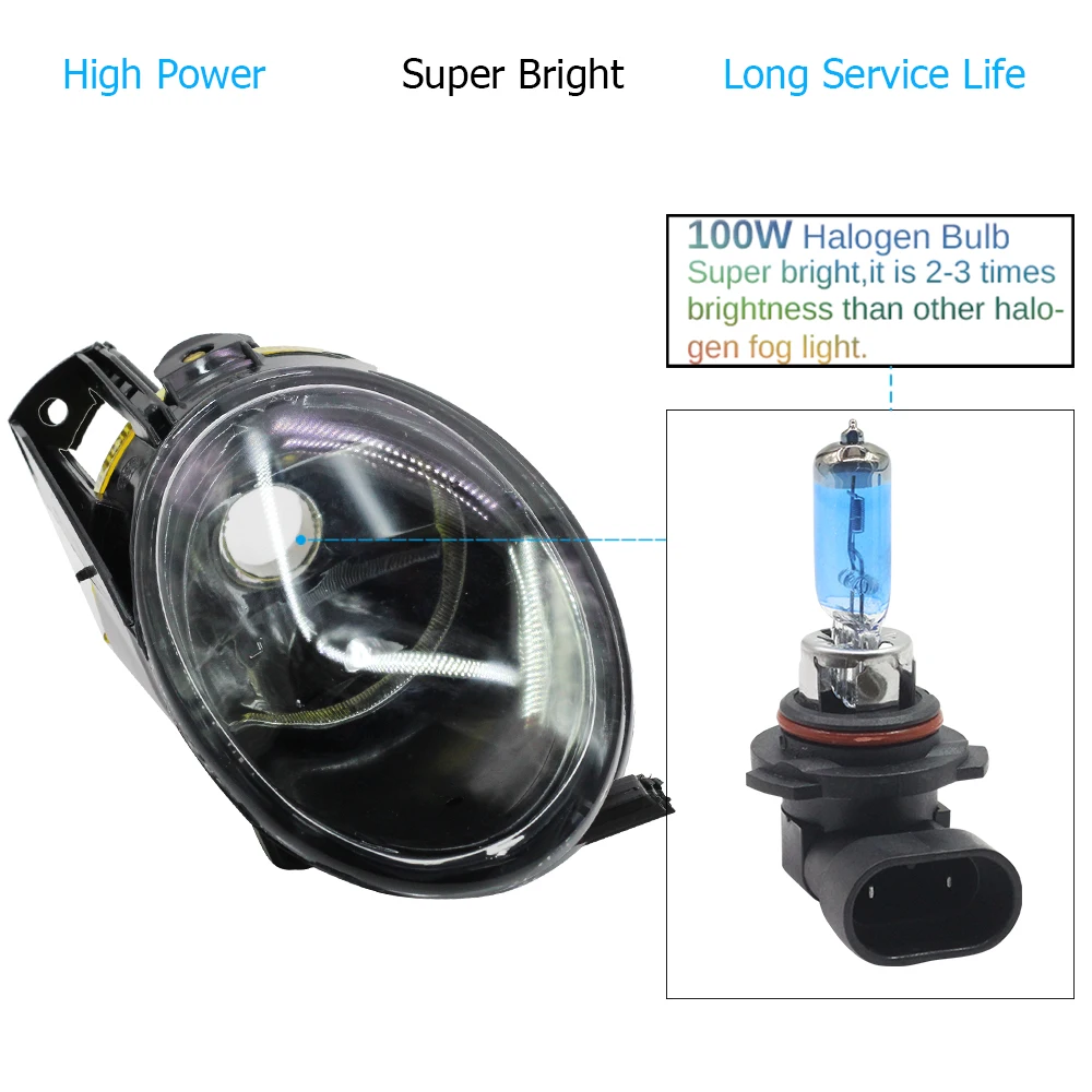 100W Противотуманные фары Дневные Фары Светильник абажур + галогенная лампа 9006 HB4 12V