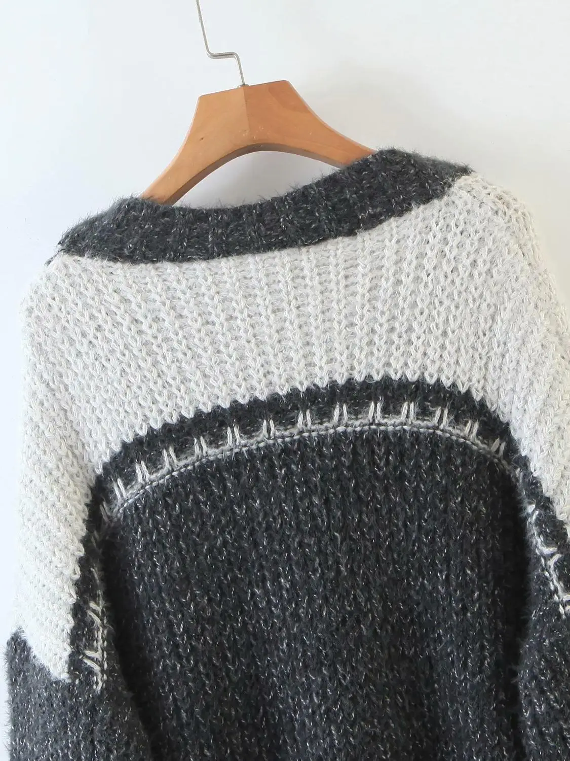 

2020 New Autumn women sweater Jacquard pockets V-Neck long sleeve female fashion casual women clothes