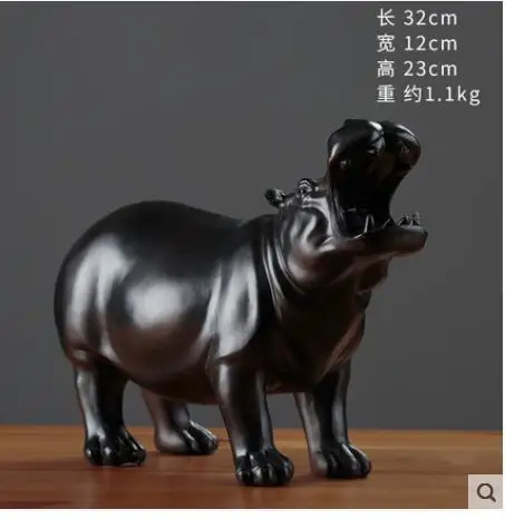 Скандинавский домашний Рино-Бегемот украшение из смолы в виде животных модель