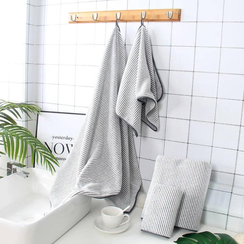 

Bath Towel Towels Thickened Adult Men and Women Home Soft Absorbent Quick-Drying Don't Shed Set Manufacturers Direct Selling Gif