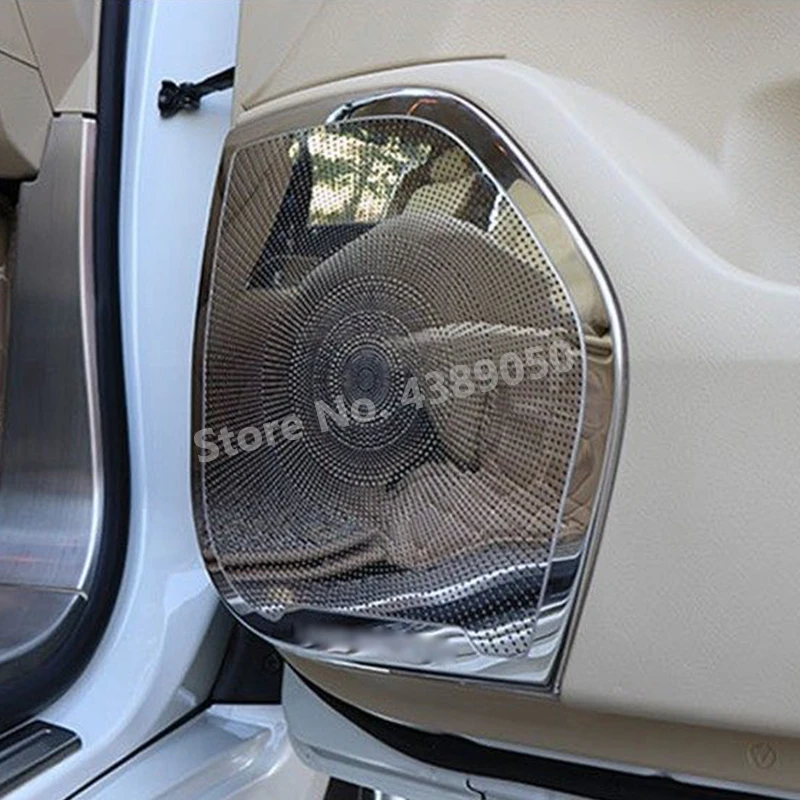 Накладка на переднюю аудио звуковую крышку двери автомобиля Toyota Land Cruiser 200 2010-2019 из нержавеющей стали 4 шт.