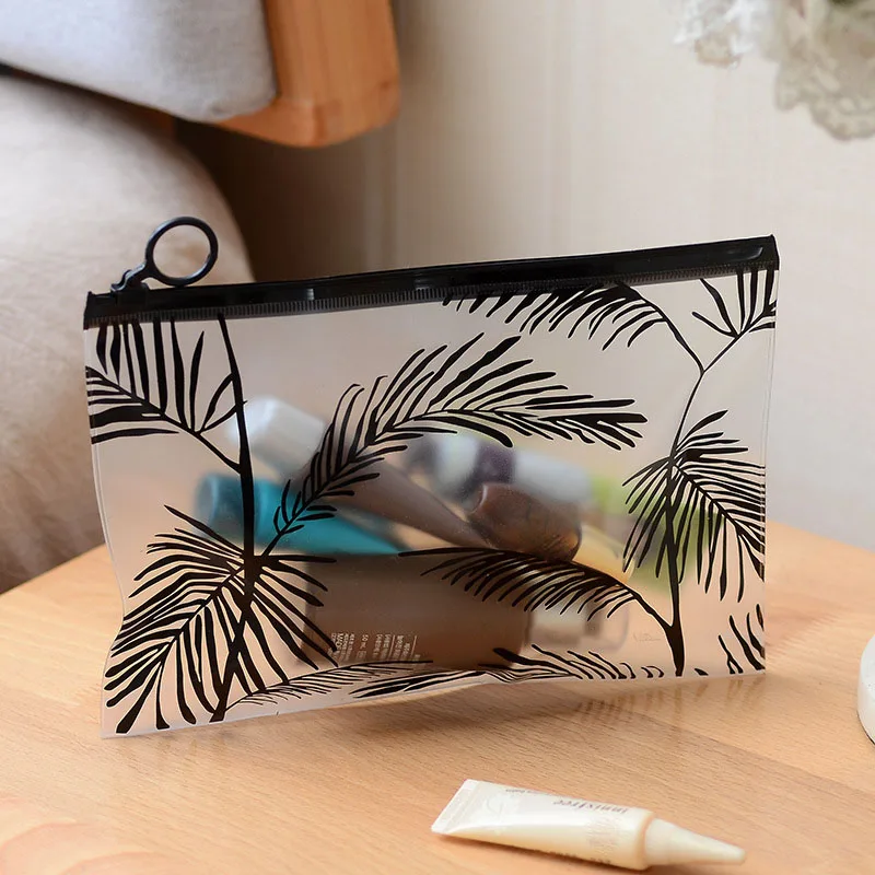 

Letter Print Transparent Zipper Bag Travel Cosmetic Toothbrush Box Cosmetic Bag Storage Purse Lady Cosmetic Bag Pencil Case