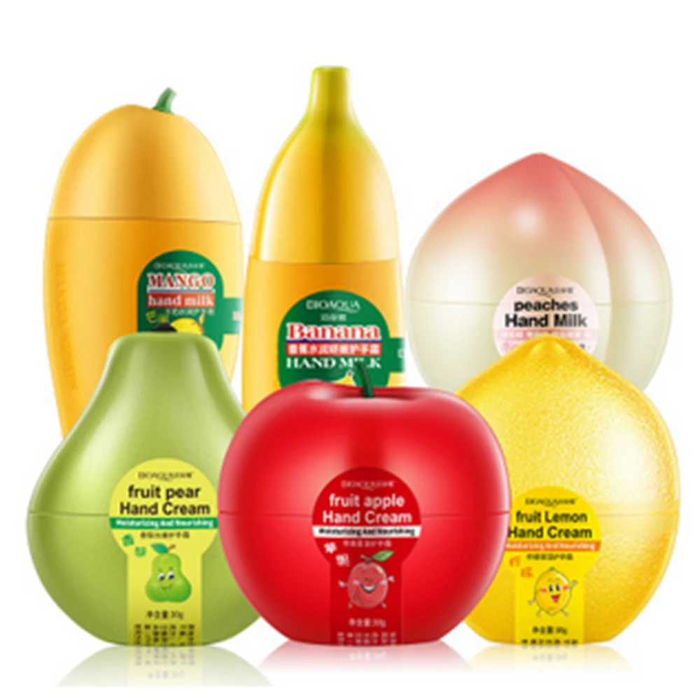 Фруктовый крем для рук персики/банан/манго антивозрастной увлажняющий