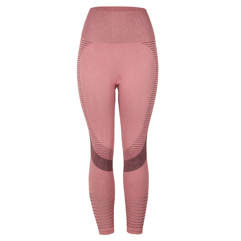 

High Waist Fitness Leggings Women Sexy Seamless Leggings Hollow Printed Workout Pants Push Up Slim Elasticity
