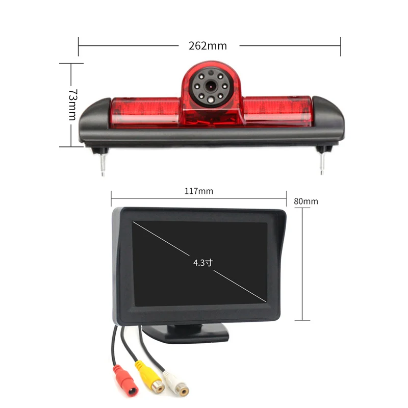 Камера заднего хода стоп-сигнал 7 дюймов светодиодный светильник ка для Citroen JUMPER
