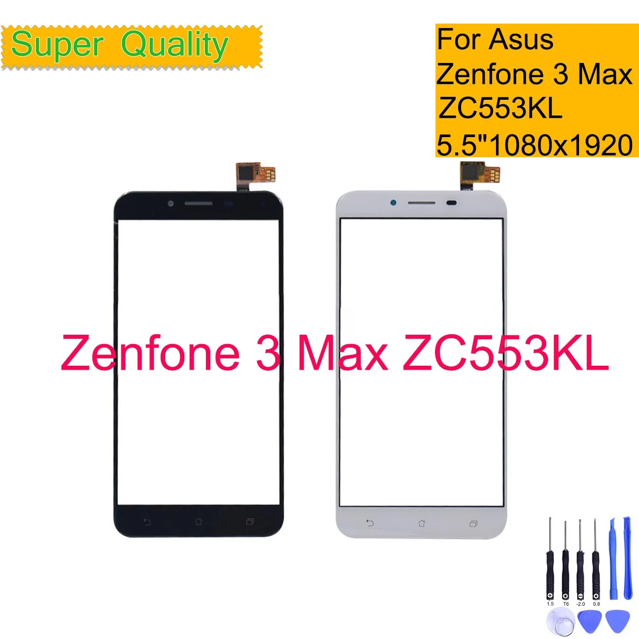 Для Asus Zenfone 3 Max ZC553KL X00DDB X00DDA X00DD сенсорный экран дигитайзер панель сенсор переднее