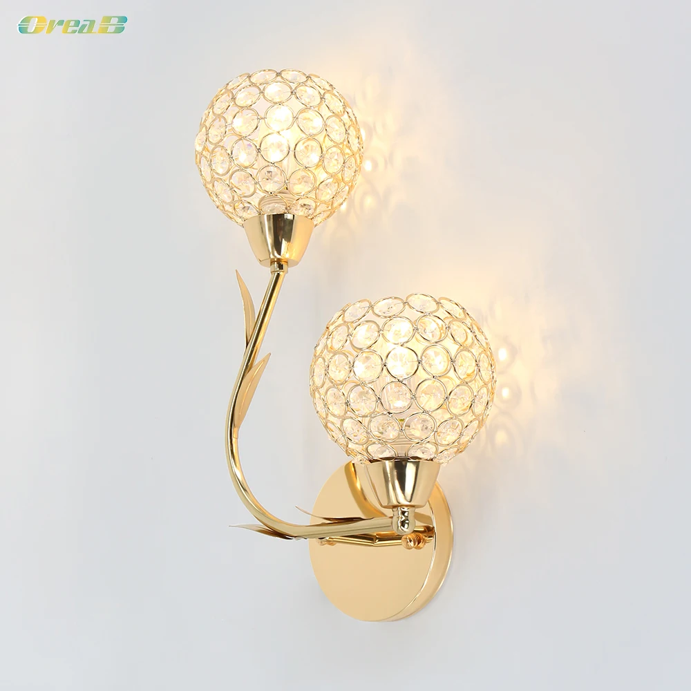 8 Вт E12 современный Кристальный настенный светильник для спальни бра