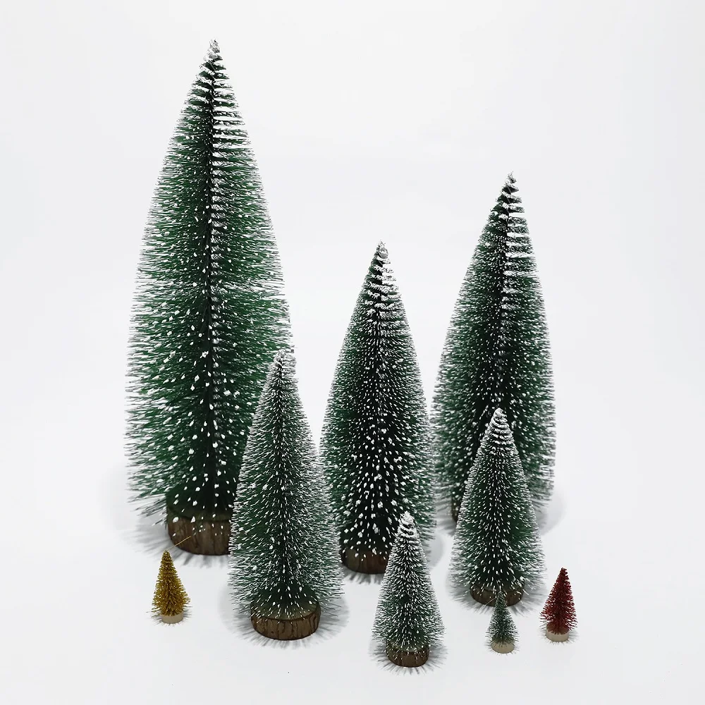 1 шт. искусственная Мини Рождественская елка снег мороз маленькая сосновая
