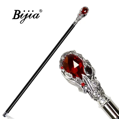 Silver ruby BIJIA джентльмен трость domineering ручка в виде животного скипетр креативный подарок civilized трость - Цвет: Silver ruby