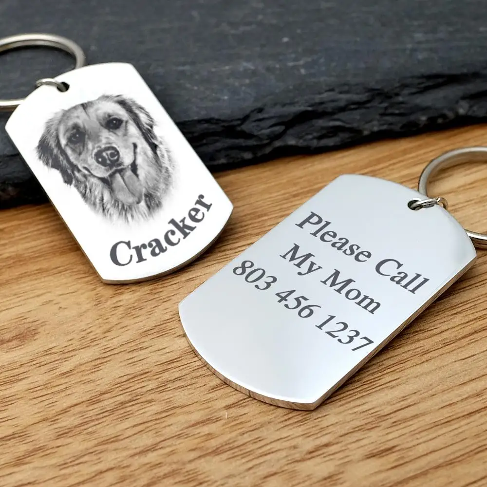 Тег фото собаки Персонализированная бирка идентификации изготовленная на заказ