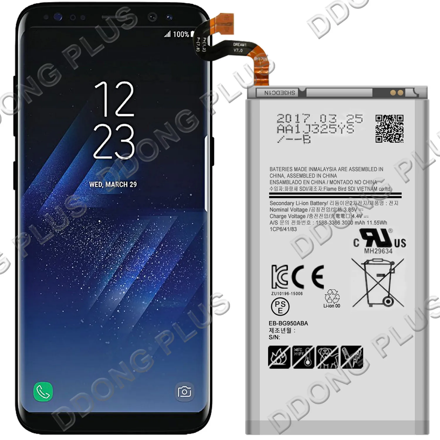 Аккумулятор EB-BG950ABE для Samsung Galaxy S8 SM-G950FD аккумулятор EB-BG950ABA запасная часть |