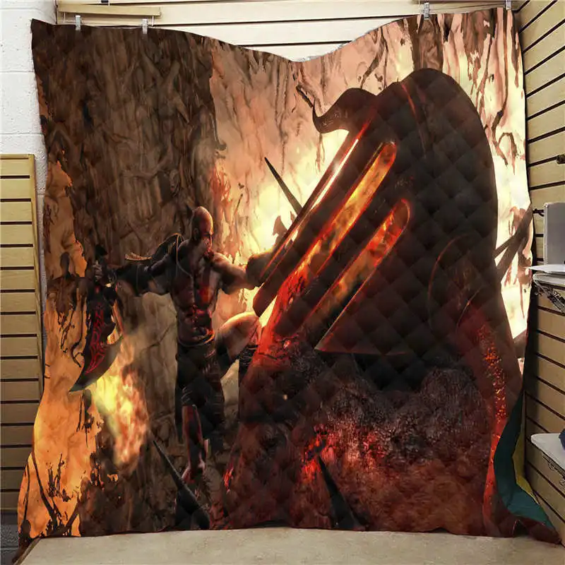 Домашнее покрывало с 3D принтом бога войны одеяло королевского размера Детские и