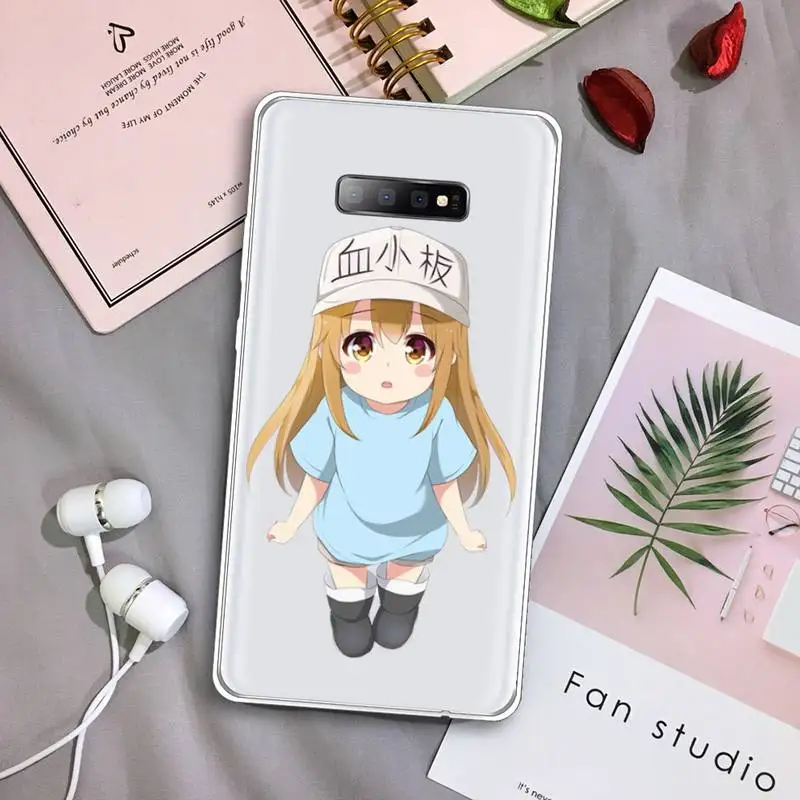 

Working cell cute girl Phone Cases Transparent For Samsung Galaxy S A 5 7 8 9 2015 20 edge plus 10 e lite 2019