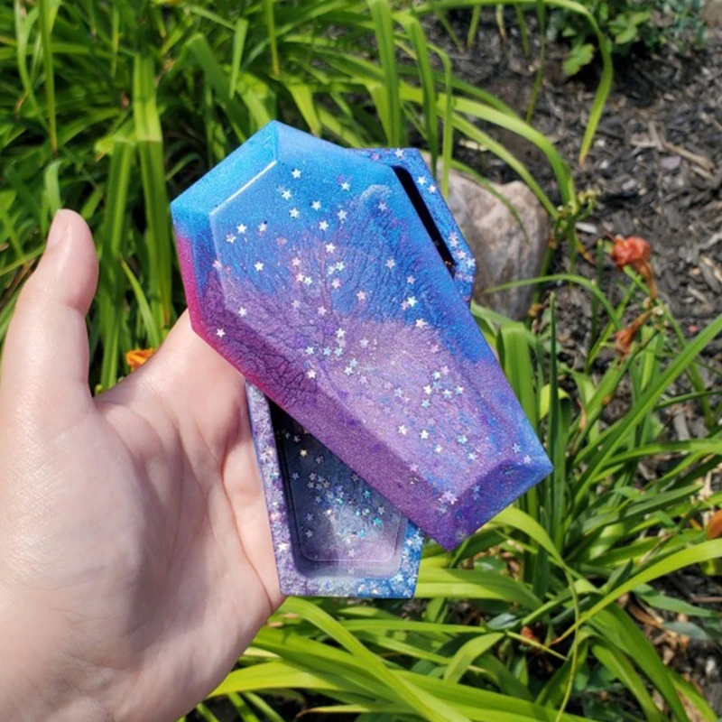 

Эпоксидная смола силиконовые формы коробка гроба форма брелок летучая мышь Сова череп руки форма брелок свечная Глина Инструменты для само...