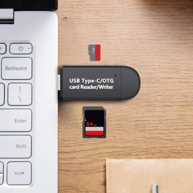 

5 в 1 Многофункциональный USB 3.0 Type C/USB/Micro USB/TF кардридер