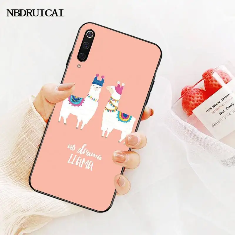 PENGHUWAN Kawaii Милая лама Альпака DIY окрашенная блестящая фотография для Redmi Note 8 8A 7 6 6A 5