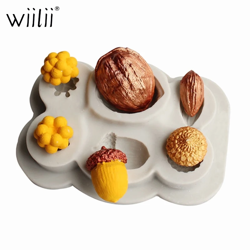 Формы для орехов и ягод инструменты украшения тортов из мастики силиконовые