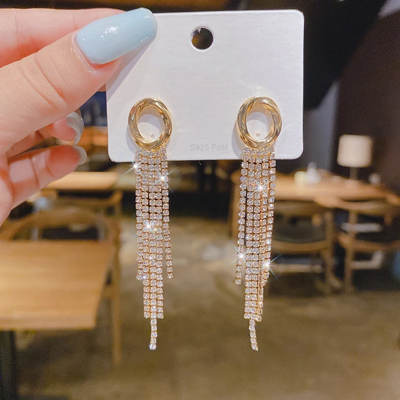 

2021 Handmade Classic Elegant Tassel Drop Earrings Gold Plated Fashion Jewelry Accessories Earrings for Women Girls