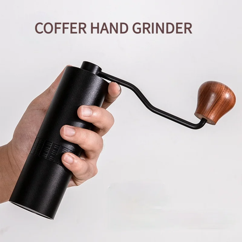 安い ブラックカラーステンレス鋼のグランドコーヒー豆のハンドグラインダー手洗浄イタリアグラインダー家庭用ハンド研削スパイスグラインダー