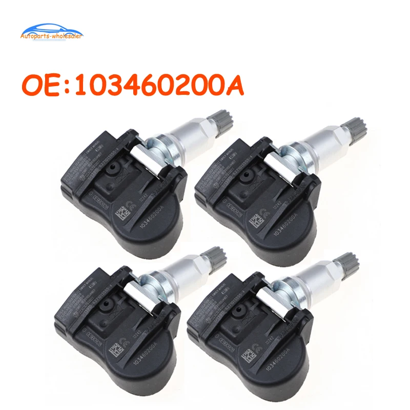 4 шт., датчик давления в шинах Tesla Model S Model X Model 3 2016-2018 10 TPMS, 433mhz 103460200A 1034602-00-A S180052068