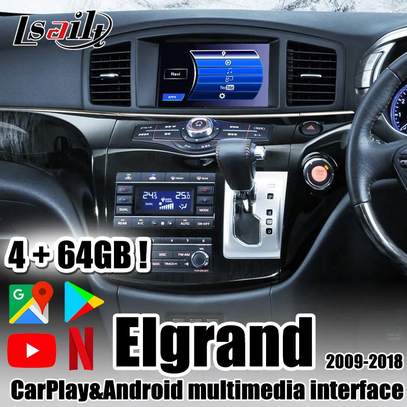 Lsailt Android 9 0 навигационная коробка для Elgrand 2014 2018 года мультимедийный интерфейс