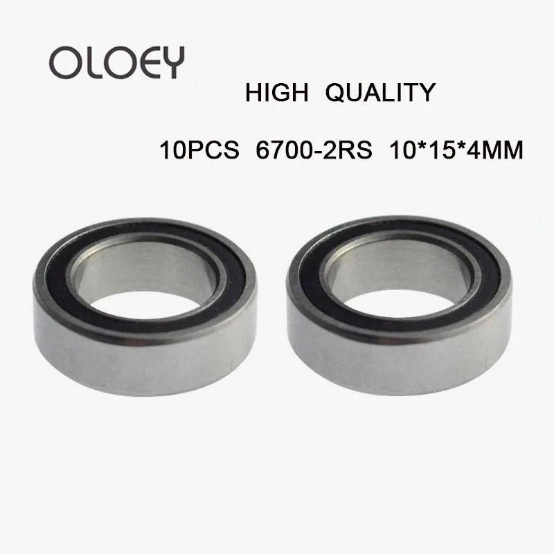 Хорошее 10 шт. высокое качество ABEC-5 6700 2RS 6700RS 6700-2RS RS 10x15X4 мм миниатюрный двойной