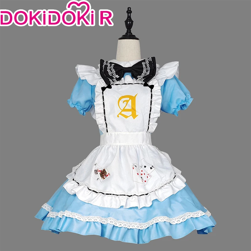 

[Размер S = 5XL] костюм для косплея Алисы из фильма DokiDoki-R, женская униформа служанки, милая горничная, косплей, костюм Алисы