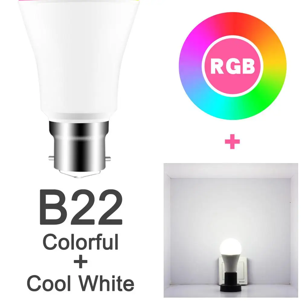 B22 CW Новая беспроводная Bluetooth 4,0 умная лампа Домашний Светильник ing лампа 10 Вт E27 Magic RGB+ W Светодиодный светильник с регулируемой яркостью для IOS/Android - Испускаемый цвет: B22 CW