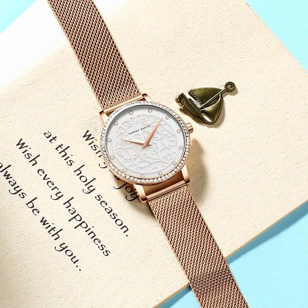 

Women watches leather wristwatch fashion 3D engraving Japanese quartz waterproof ins top luxury brand waterproof Relogio Feminio