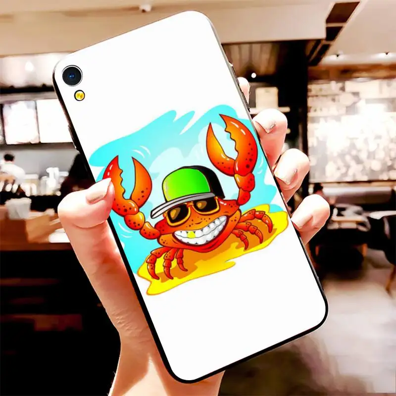 PENGHUWAN очаровательный краб черный мягкий чехол для телефона из ТПУ Vivo Y91c Y17 Y51 Y67 Y55