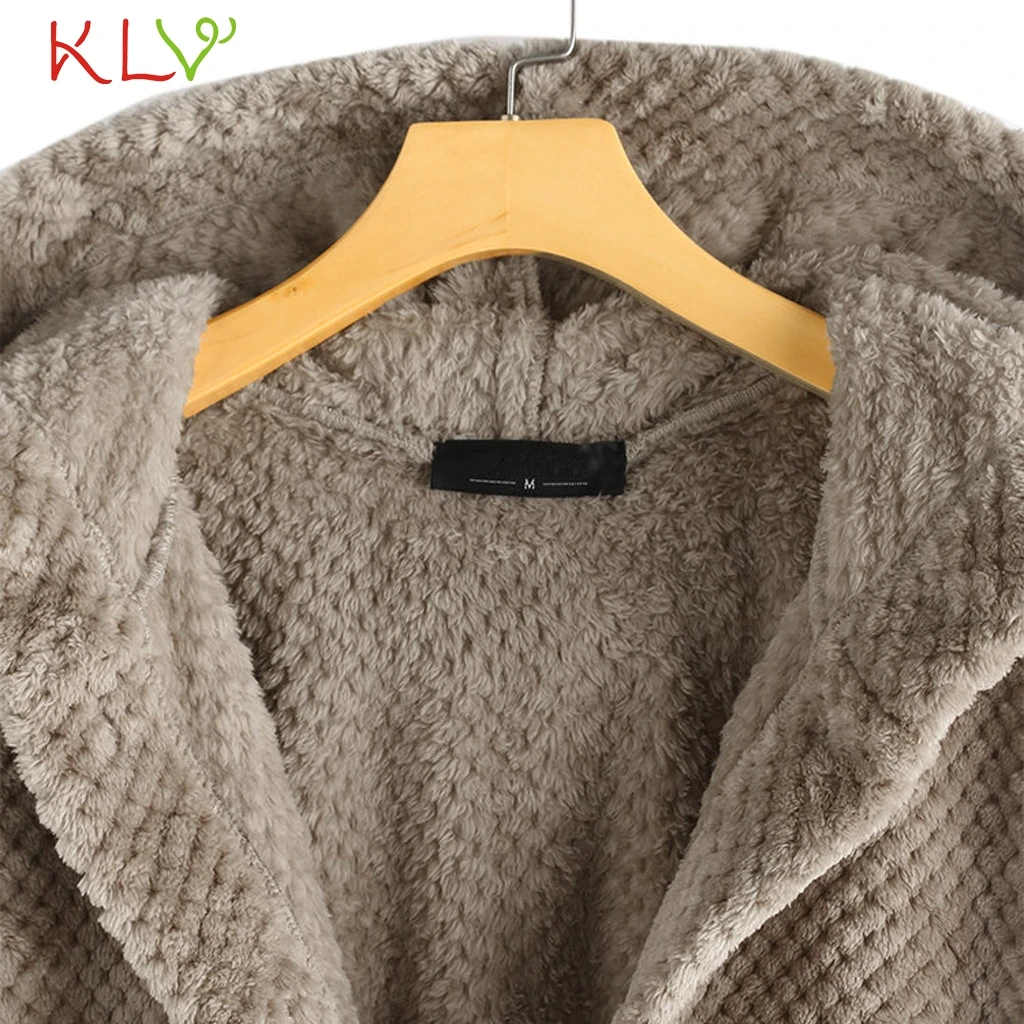 Women Jacket Hooded Fleece Pocket Warm Winter Coat Fluffy Button Casual Top Outwear Clothes Plus Size Manteau Femme 5XL 19Oct