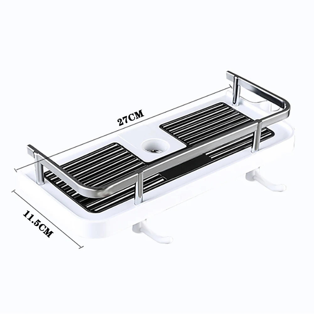 Shower Storage Holder Rack Organizer Bathroom Shelf Shampoo Tray Stand No Drilling Floating For Wall Household Item | Дом и сад