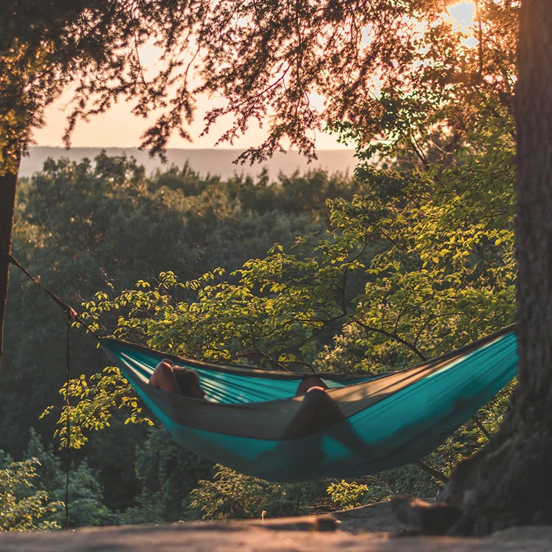 Гамак открытый сад взрослых Портативный нейлон парашют ткань спальный Кемпинг