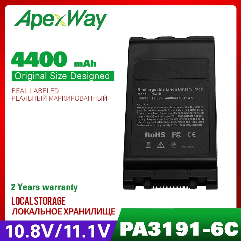 

4400mAh Laptop Battery for Toshiba Portege M400 Series Tablet PC M405 M700 M750 M780 Pro 6050 6100 R10 R15 R20 R25 M4 M7