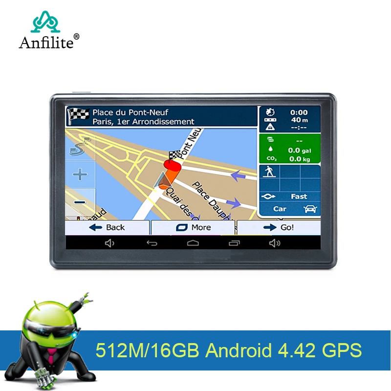 Anfilite 7 дюймов 800*480 DDR 768 М 16 ГБ свободные руки FM передатчик автомобильный 3D GPS