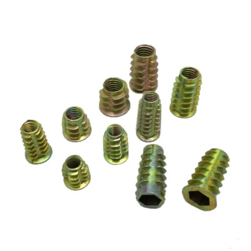 100pcs/Set M4 M5 M6 M8 M10 Threaded Hex Driver Wood Screw Inserts Nuts Kit Thread For Tool Accessories Hardware Nut Insert | Обустройство